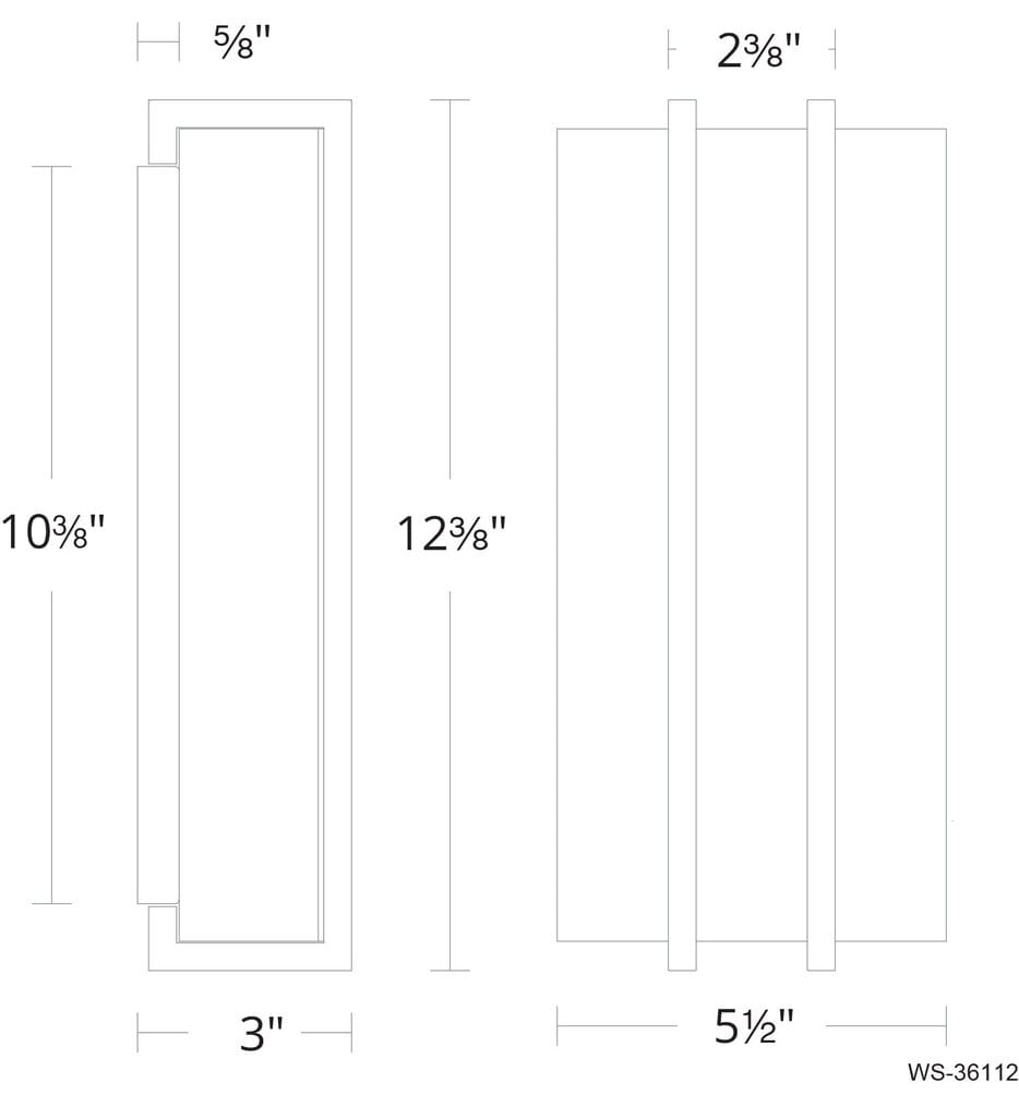 Modern Forms - WS-36112-BK/AB - Poet 12.38" Wall Sconce