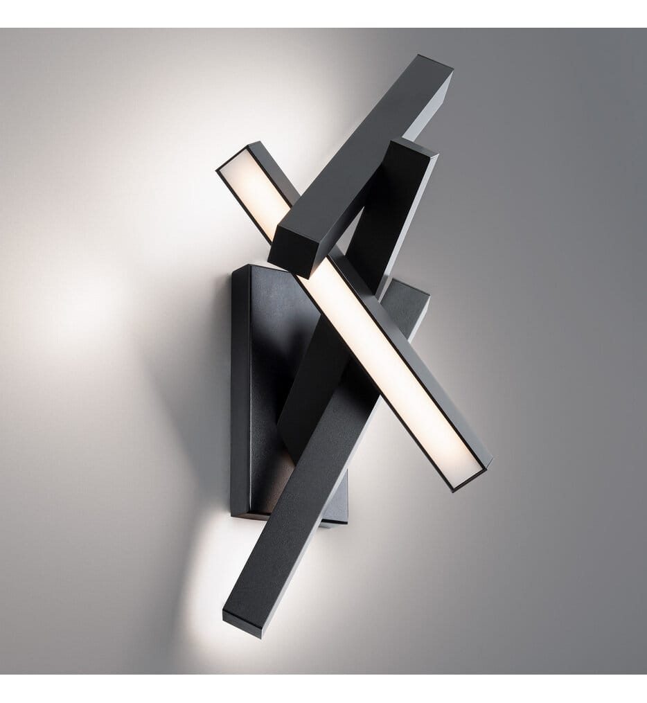 Modern Forms - WS-W64824-BK - Chaos 24" Wall Sconce
