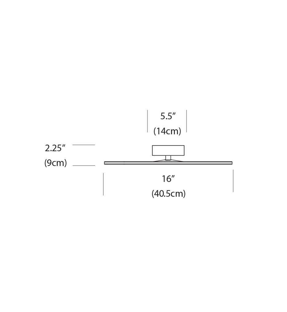 Pablo Designs - CIRC FSH 16 WHT - Circa 16" Flush Mount