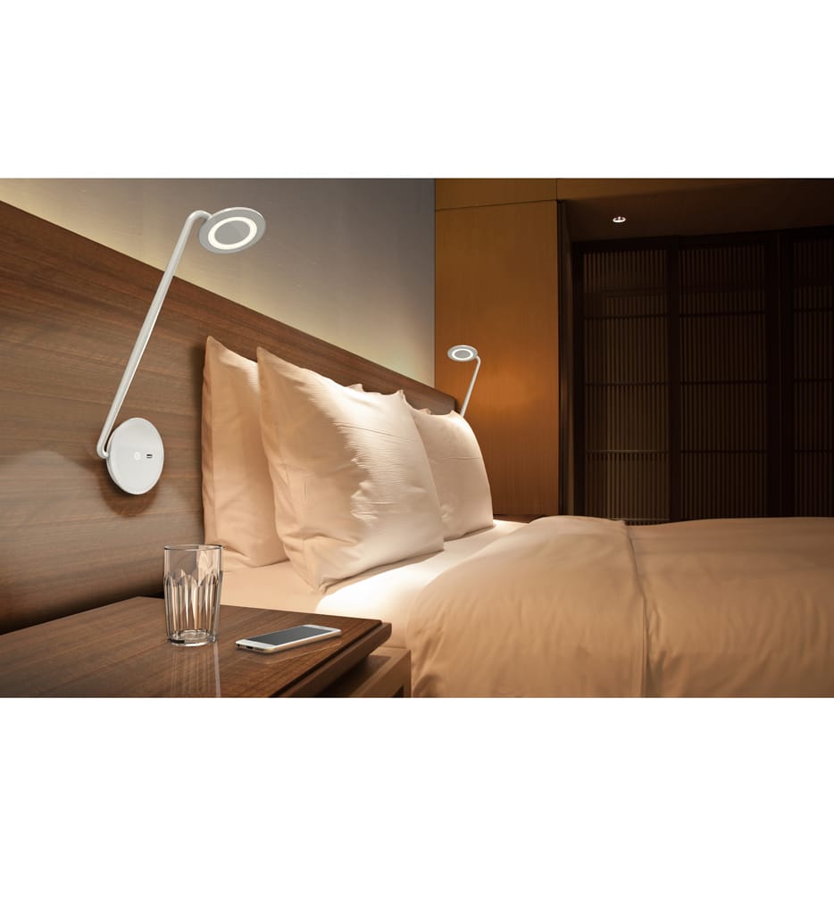 Pablo Designs - PIXO WALL WHT - Pixo Swing Arm Light