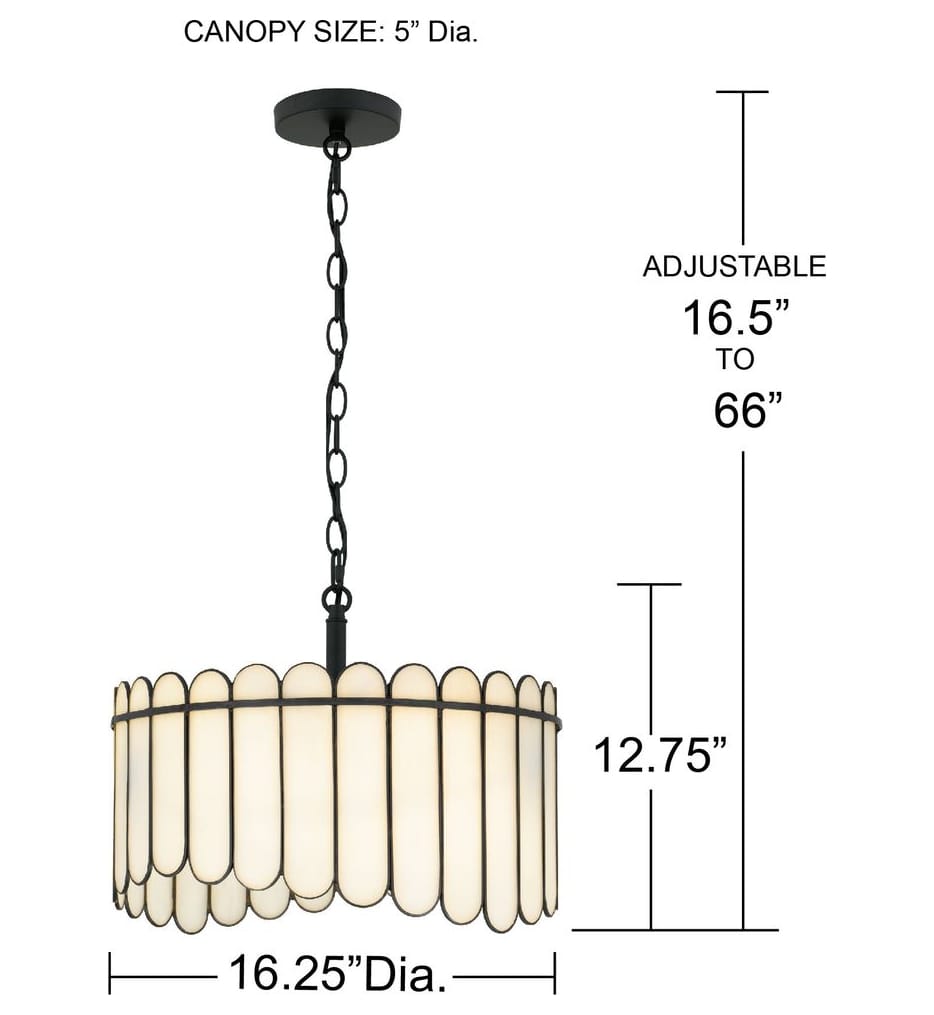 Quoizel - ANN1816MBK - Annabelle 16.25-inch Pendant