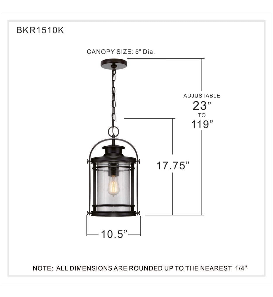Quoizel - BKR1510K - Booker 10.5" Pendant