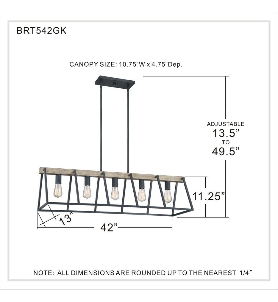 Quoizel - Brockton 42" Island Light