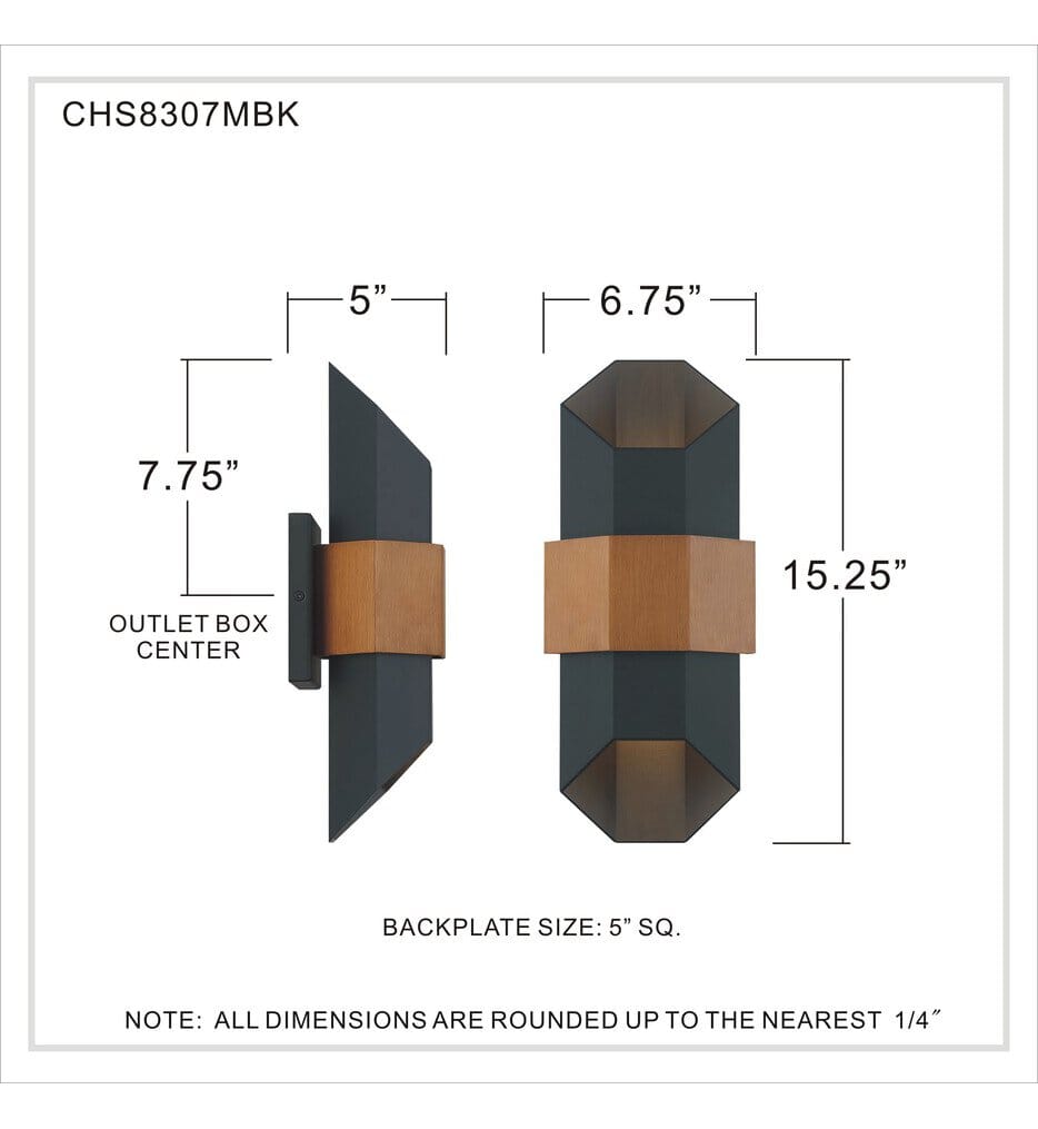 Quoizel - CHS8307MBK - Chasm 15.25" Outdoor Lantern