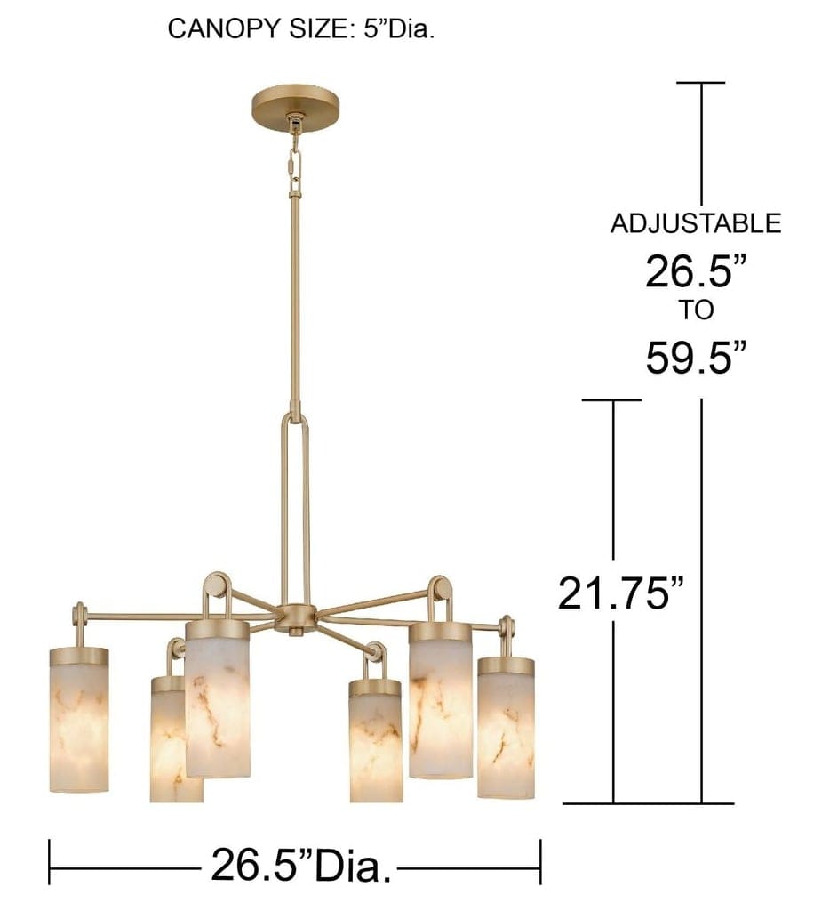 Quoizel - GIA5026BGD - Gianna 26.5-inch Chandelier