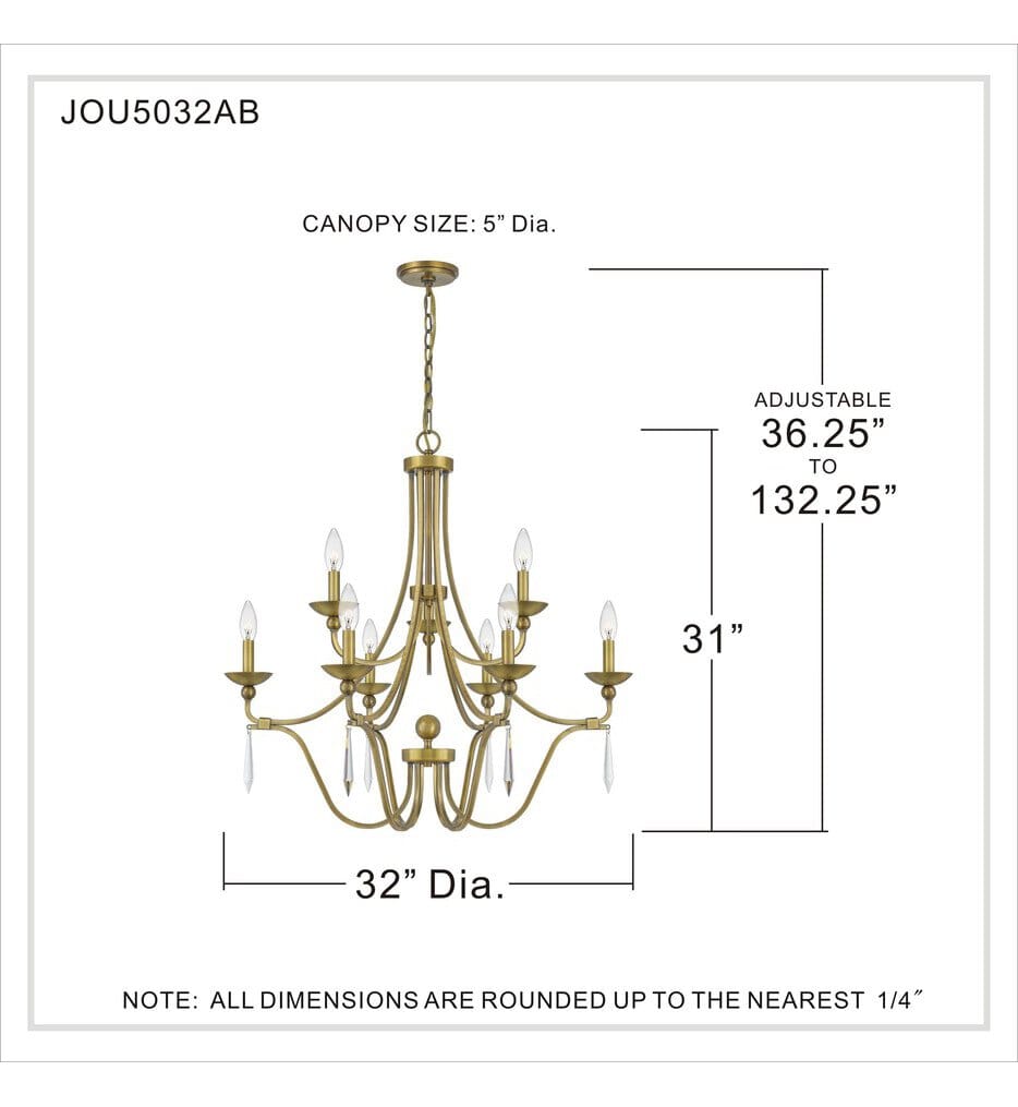 Quoizel - Joules 32" Chandelier