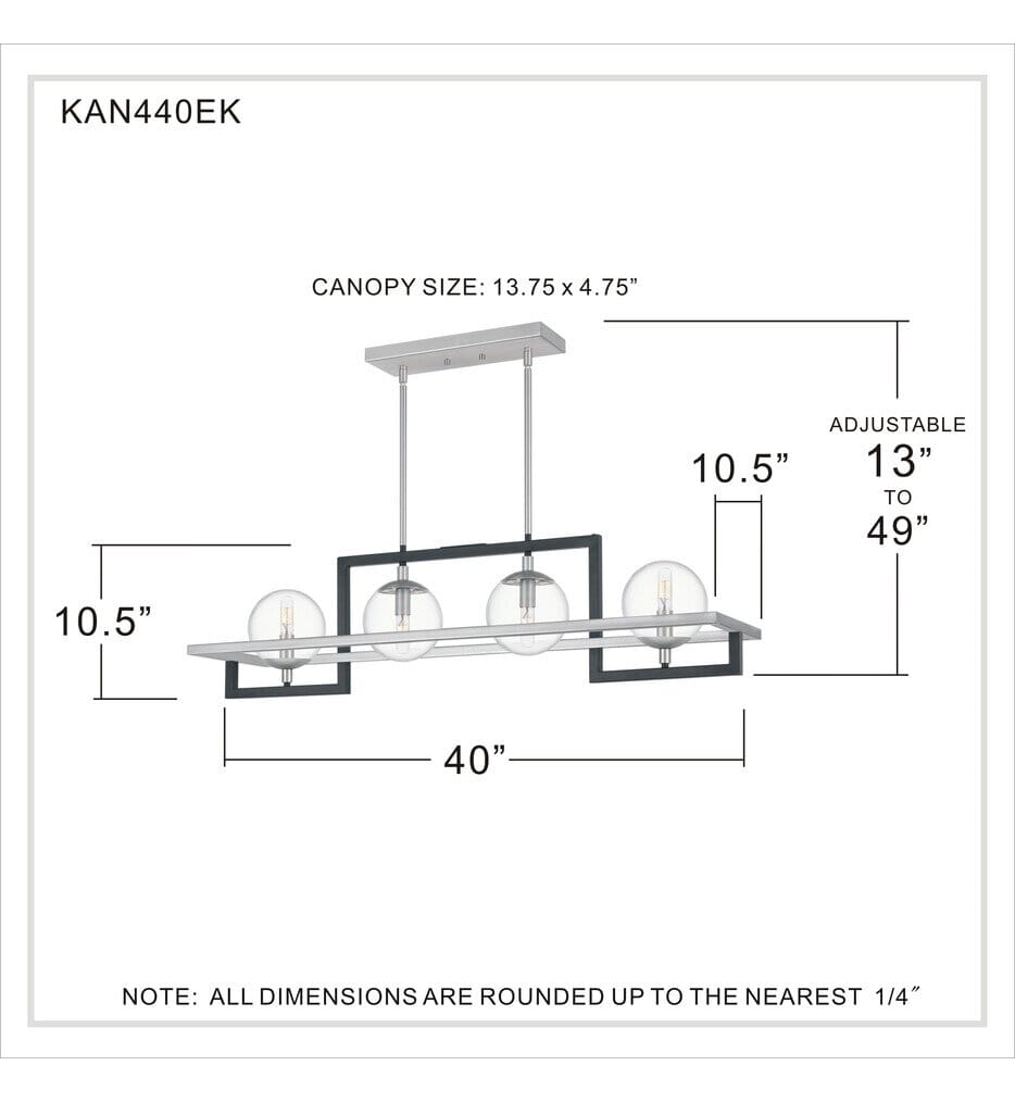 Quoizel - KAN440EK - Kane 40" Island Light