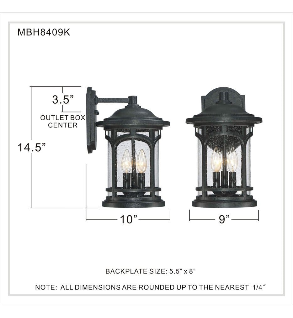 Quoizel - Marblehead 14.5" Outdoor Wall Sconce