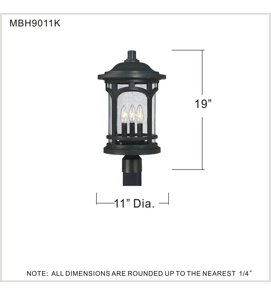Quoizel - MBH9011K - Marblehead 19" Outdoor Post Light