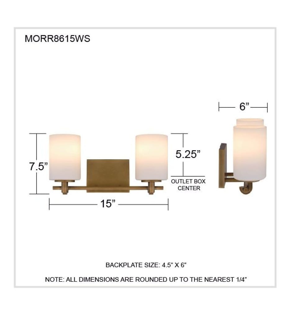 Quoizel - MORR8615WS - Morris 15-inch Bath Vanity Light