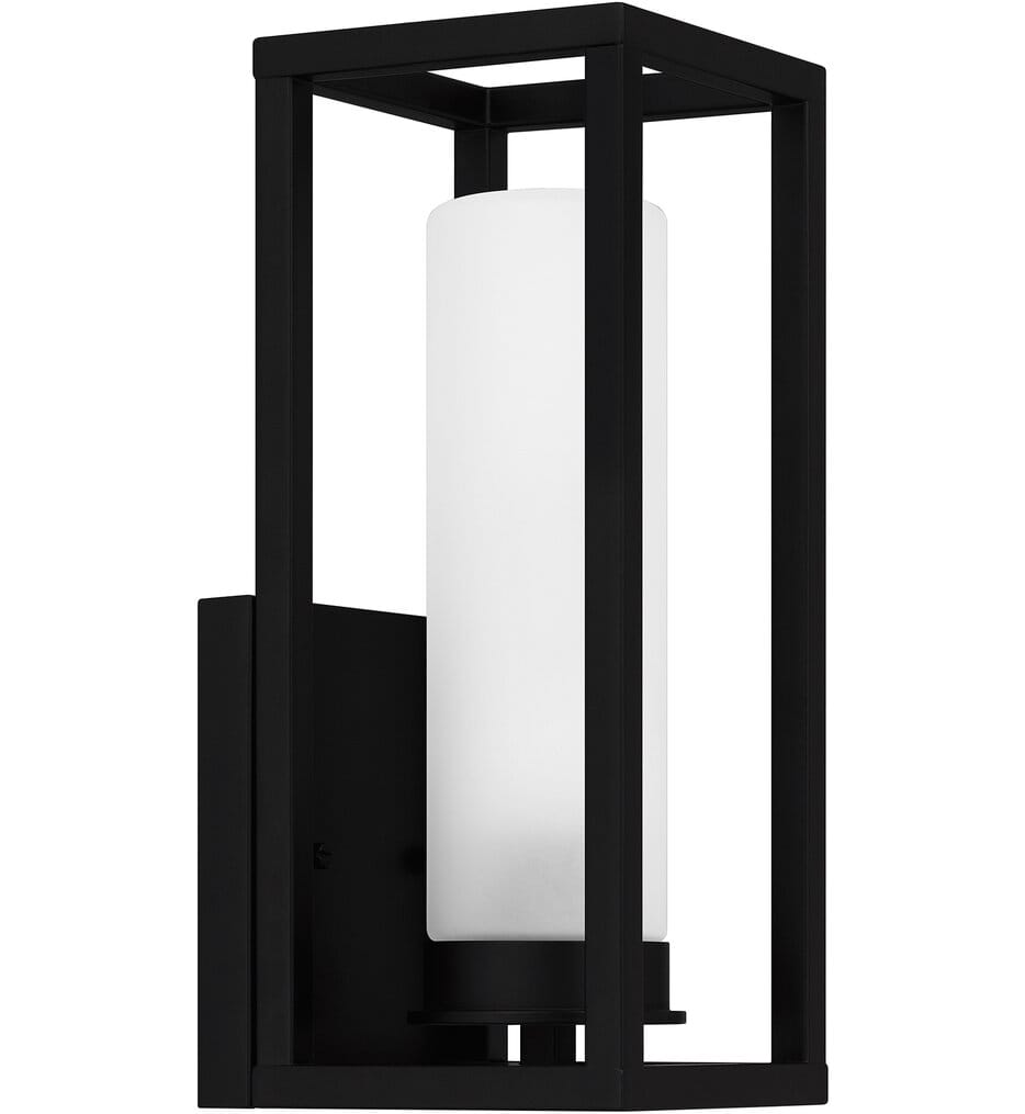 Quoizel - NEV8406MBK - Neville 15" Outdoor Wall Sconce