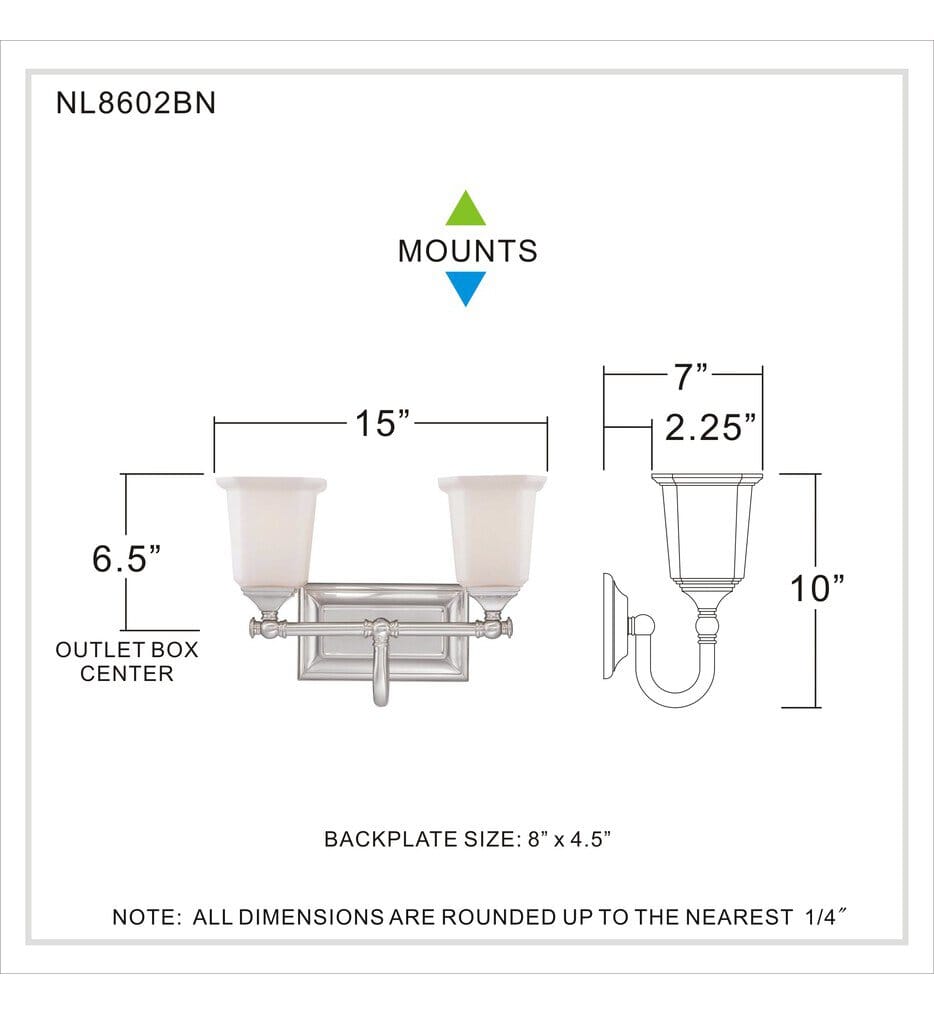 Quoizel - Nicholas 15" Bath Vanity Light