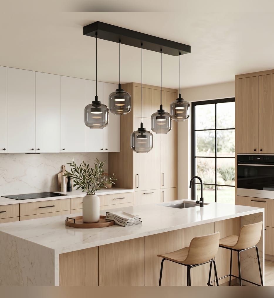 Quoizel - PCLEN538MBK - Lenora 38.5-inch Island Light