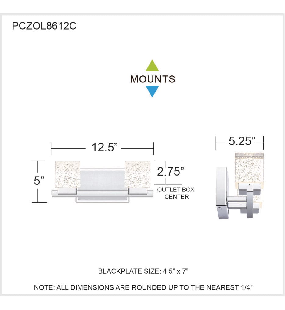 Quoizel - PCZOL8612C - Zola 12.5" Bath Vanity Light