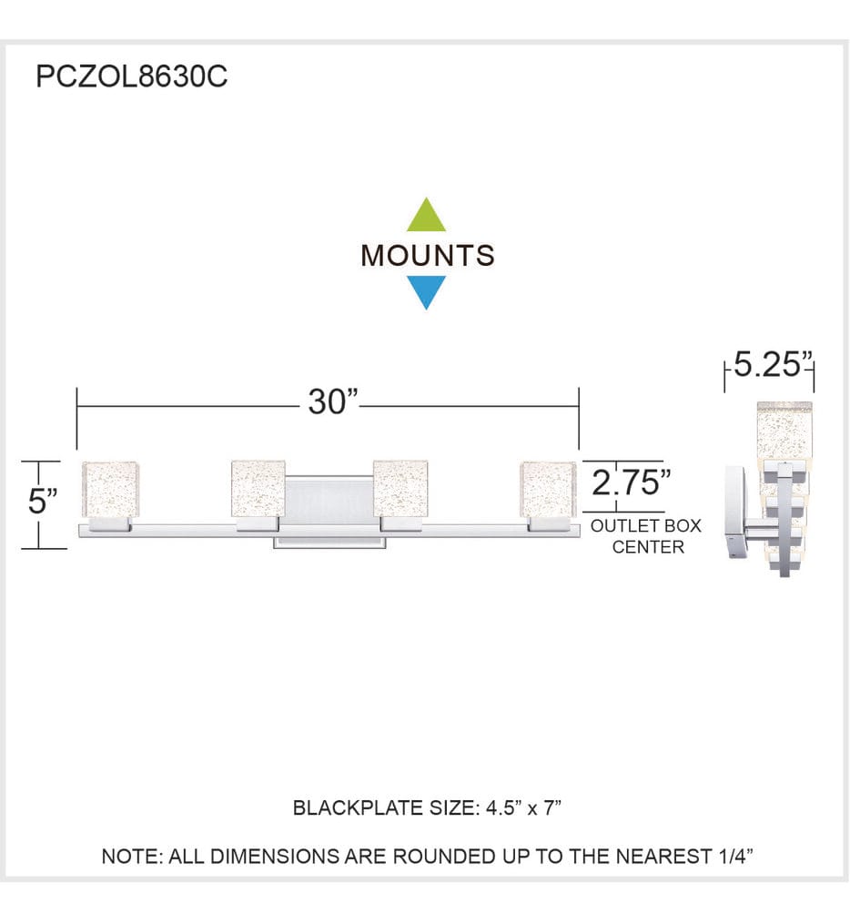 Quoizel - PCZOL8630C - Zola 30" Bath Vanity Light