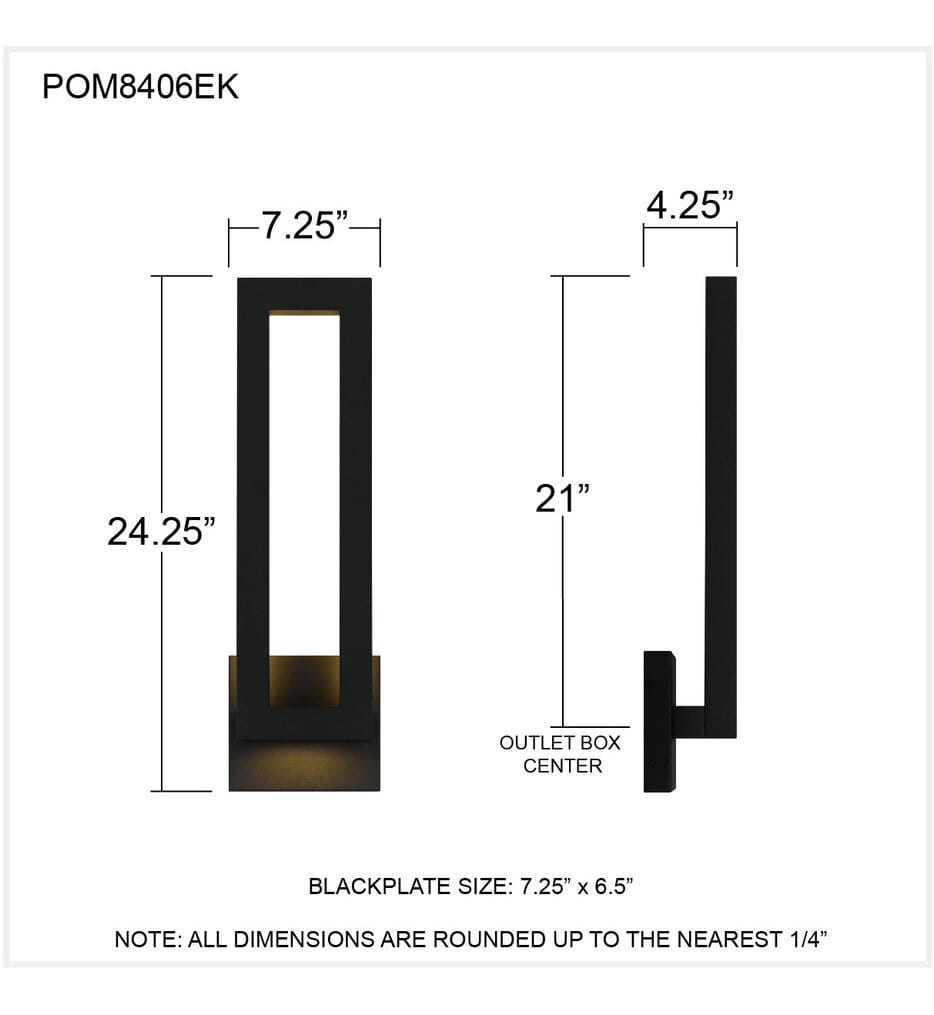 Quoizel - POM8406EK - Pompeii 24.25" Outdoor Wall Sconce