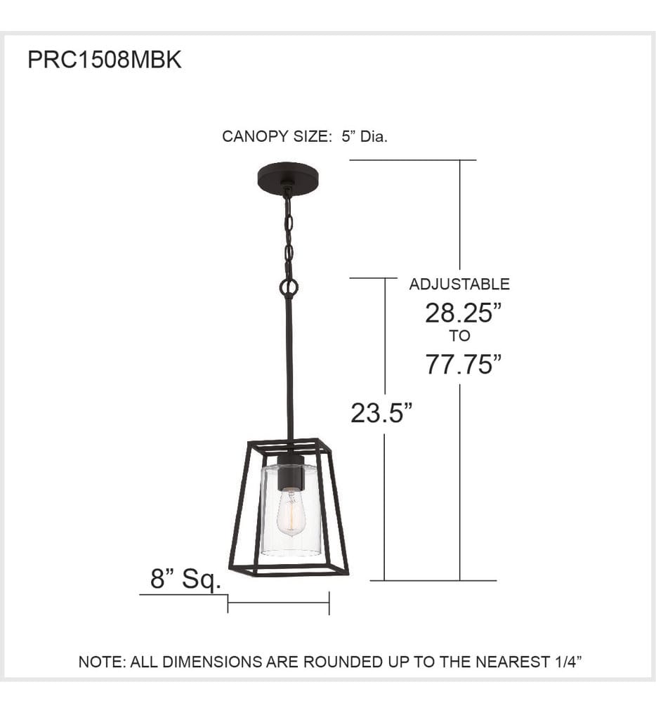 Quoizel - Prescott 8" Mini Pendant