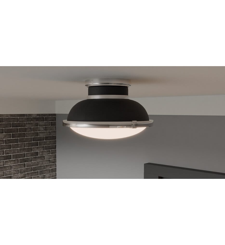 Quoizel - QFL6184MBK - Tobias 14" Flush Mount