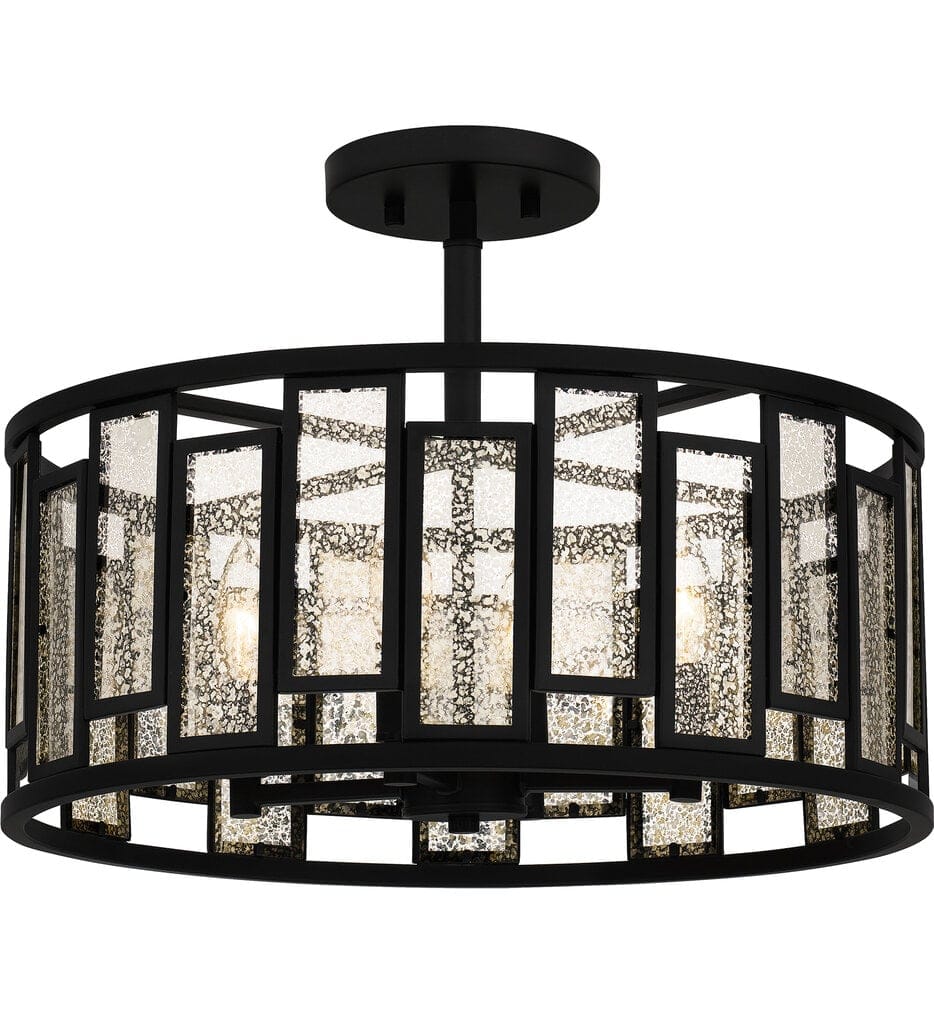 Quoizel - QSF5600MBK - Bankston 14.25" Semi-Flush Mount