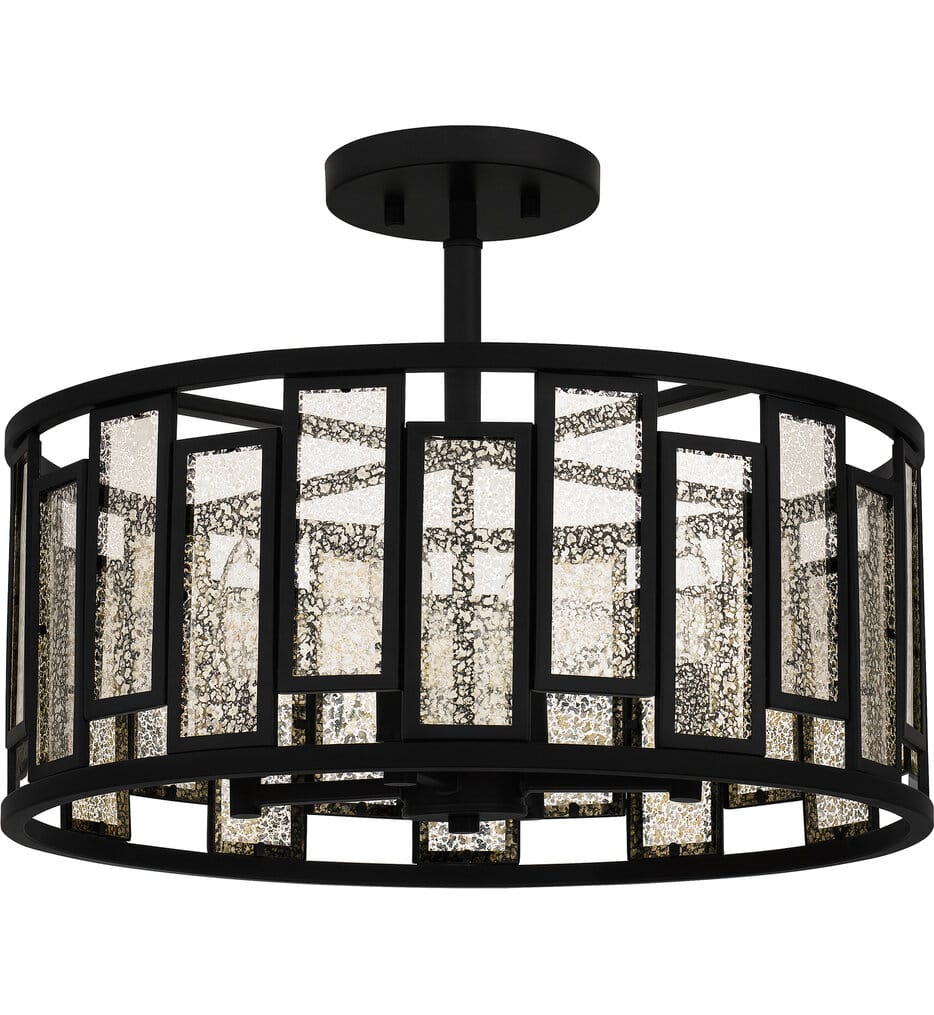 Quoizel - QSF5600MBK - Bankston 14.25" Semi-Flush Mount