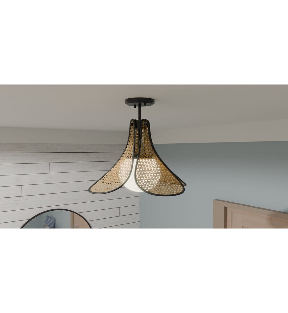 Quoizel - QSF6207MBK - Delilah 18" Semi-Flush Mount