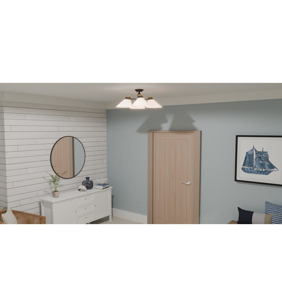 Quoizel - QSF6218MBK - Graft 24.5" Semi-Flush Mount