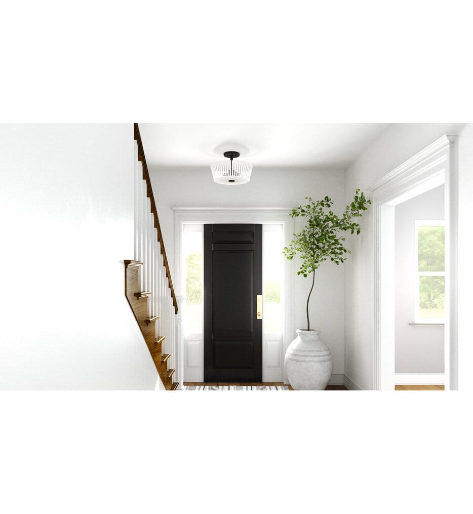 Quoizel - RAY1716MBK - Gray 16" Semi-Flush Mount