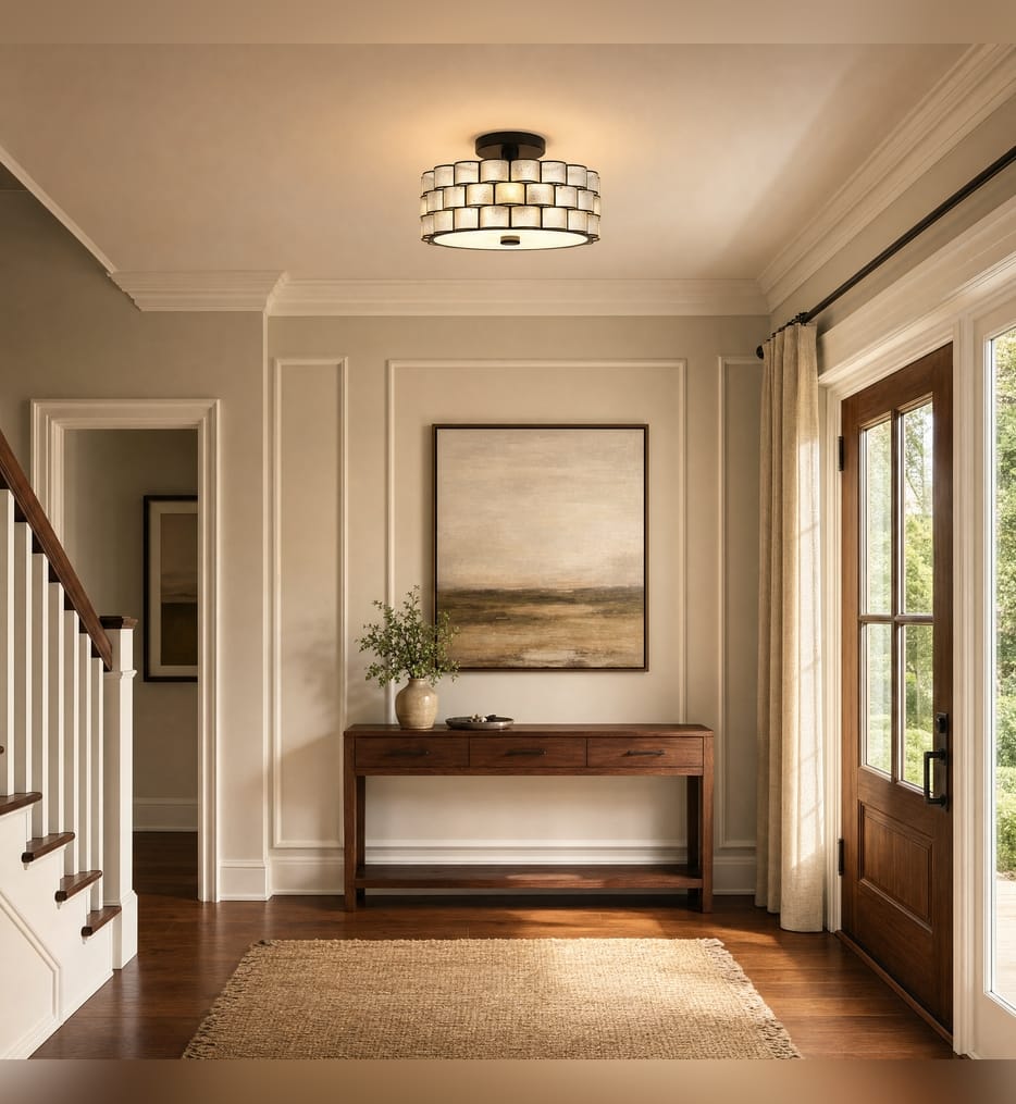 Quoizel - RORY1716MBK - Rory 15.75-inch Semi-Flush Mount