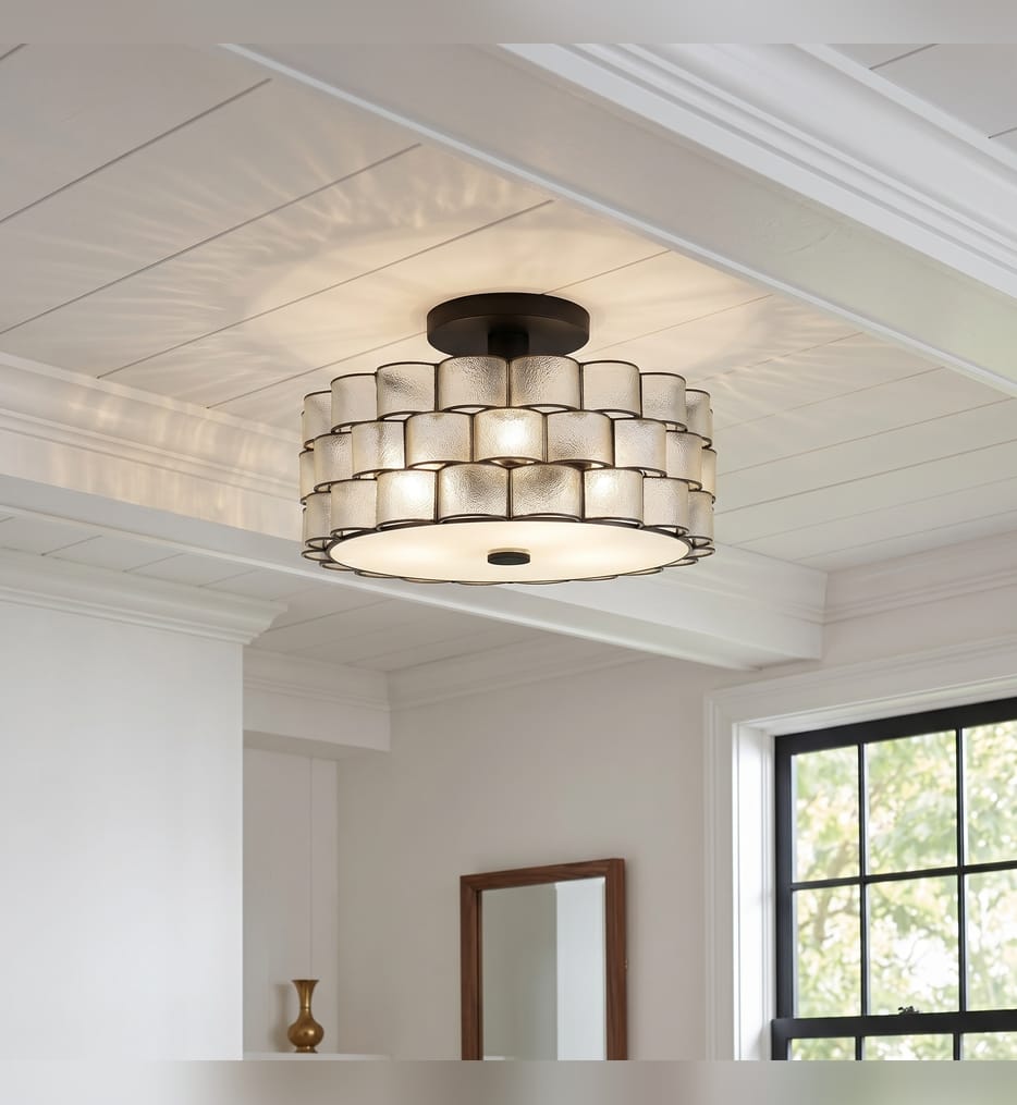 Quoizel - RORY1716MBK - Rory 15.75-inch Semi-Flush Mount