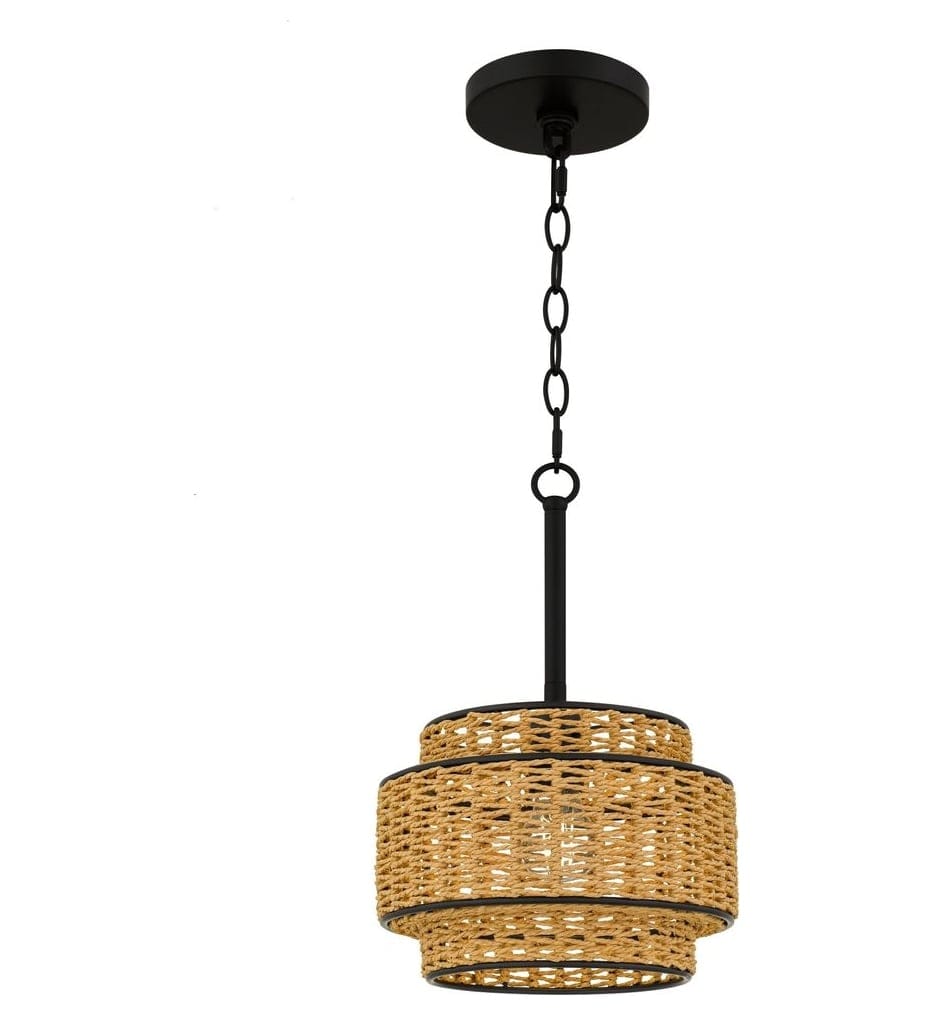 Quoizel - TET1510MBK - Teton 10-inch Mini-Pendant