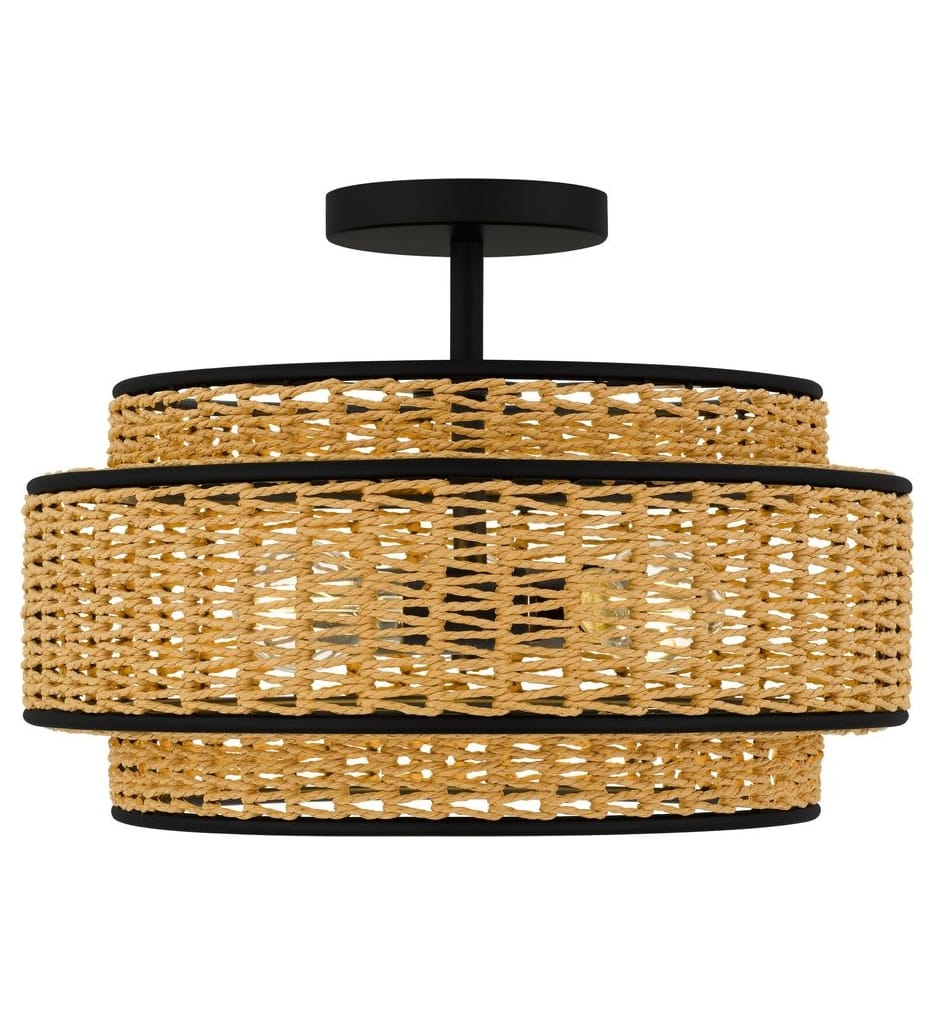 Quoizel - TET1716MBK - Teton 16-inch Semi-Flush Mount