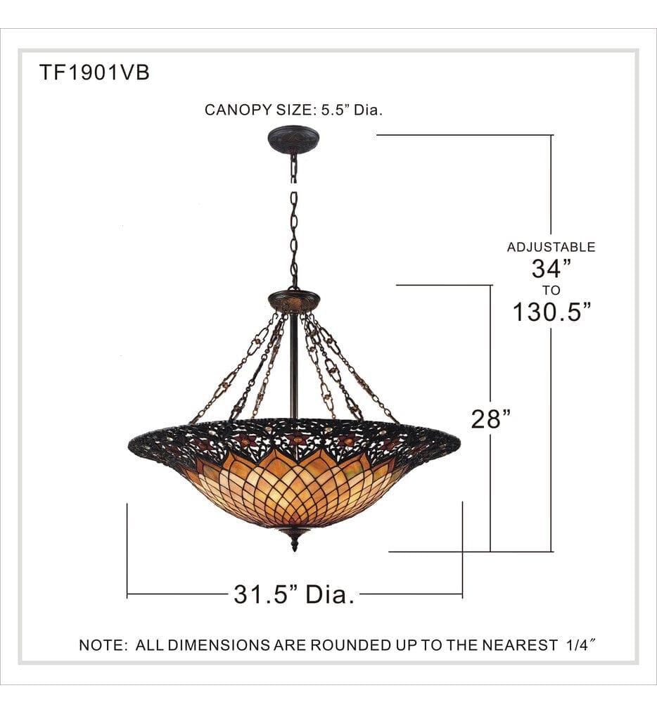 Quoizel - TF1901VB - Adriana 31.5" Pendant