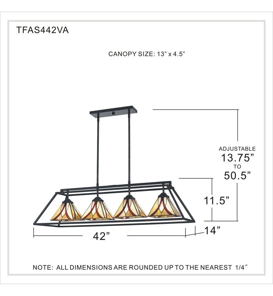 Quoizel - TFAS442VA - Asheville 42" Island Light