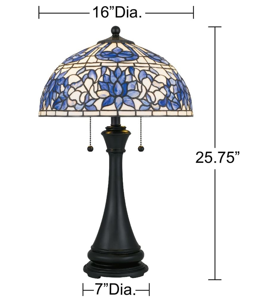Quoizel - TFNR6325MBK - Wisteria Bloom 25.5-inch Table Lamp