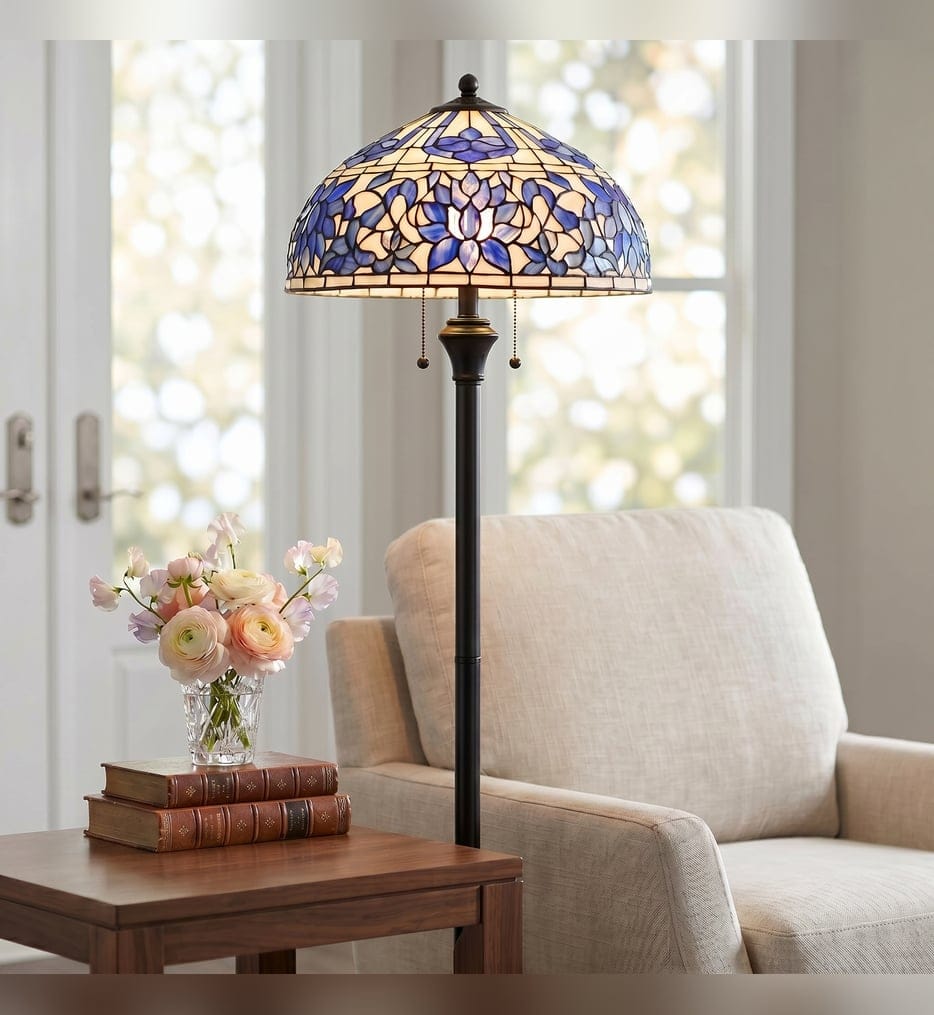 Quoizel - TFNR9362MBK - Wisteria Bloom 62-inch Floor Lamp