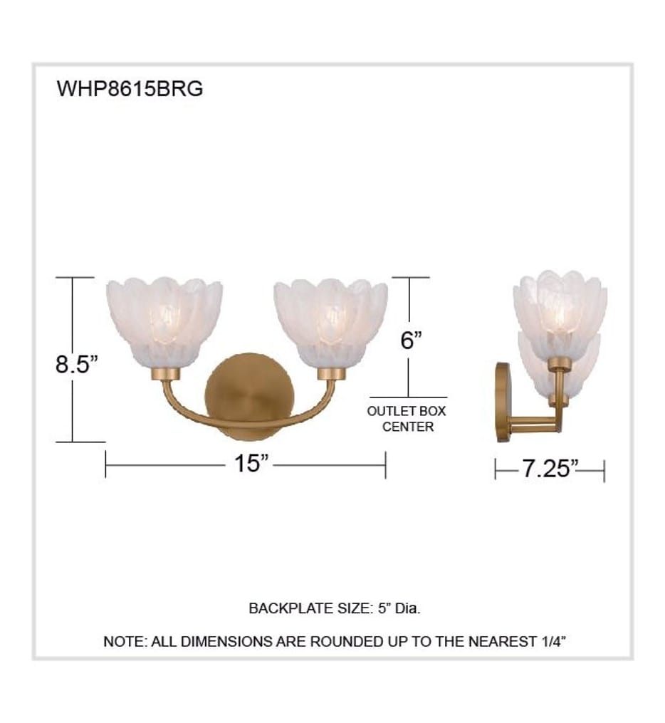 Quoizel - WHP8615BRG - Whitecap 15-inch Bath Vanity Light