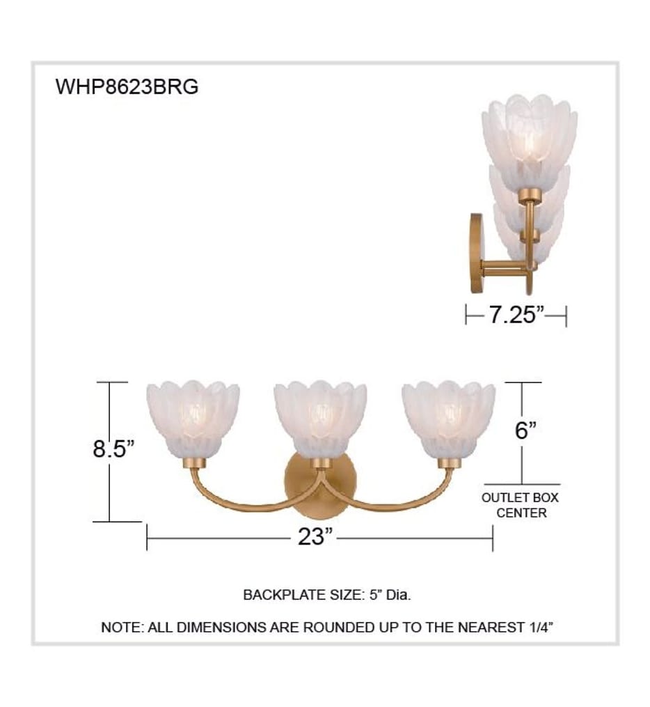 Quoizel - WHP8623BRG - Whitecap 23-inch Bath Vanity Light