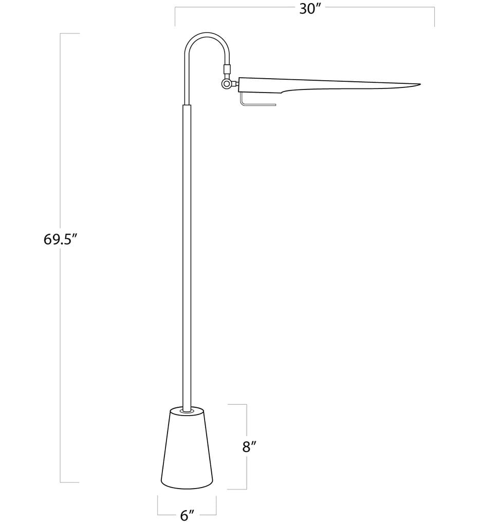 Regina Andrew - Raven 69.5" Floor Lamp