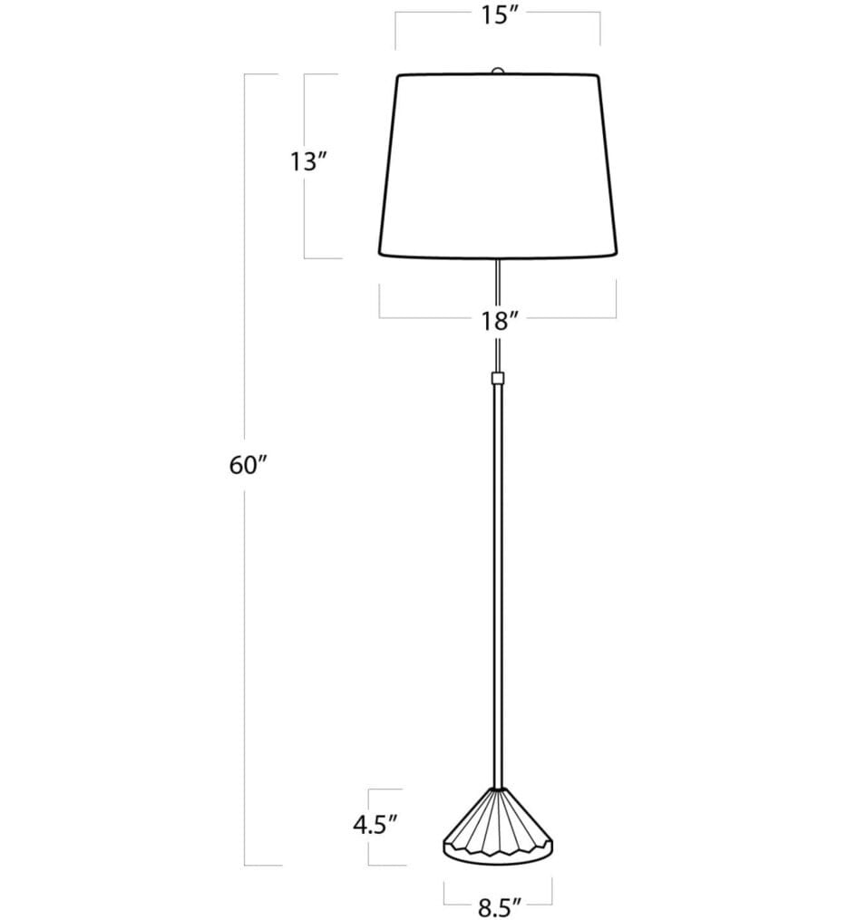 Regina Andrew - 14-1033 - Regina Andrew Parasol 60" Floor Lamp