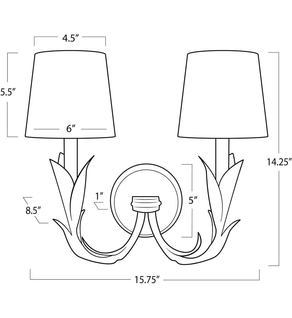 Regina Andrew - River Reed 14.25" Wall Sconce