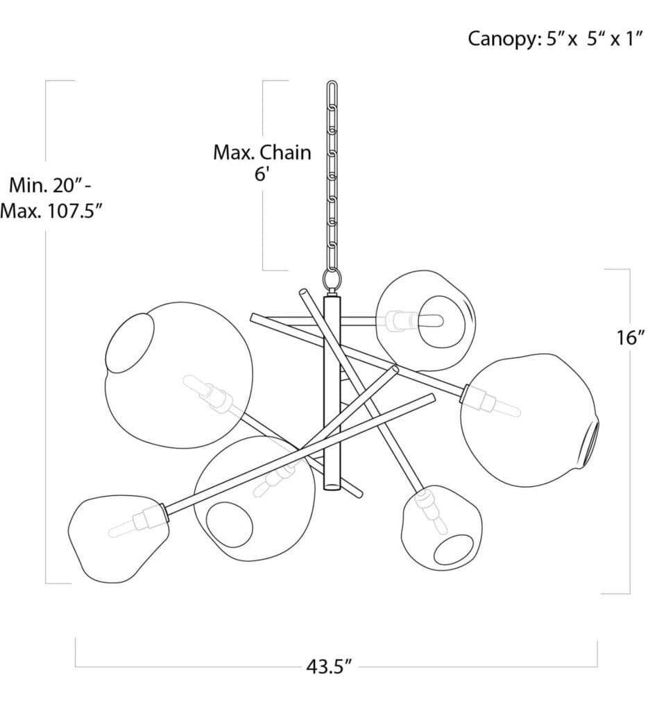 Regina Andrew - Molten 43.5" Chandelier