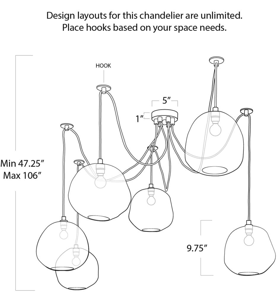 Regina Andrew - 16-1112NB - Molten Spider 48" Chandelier