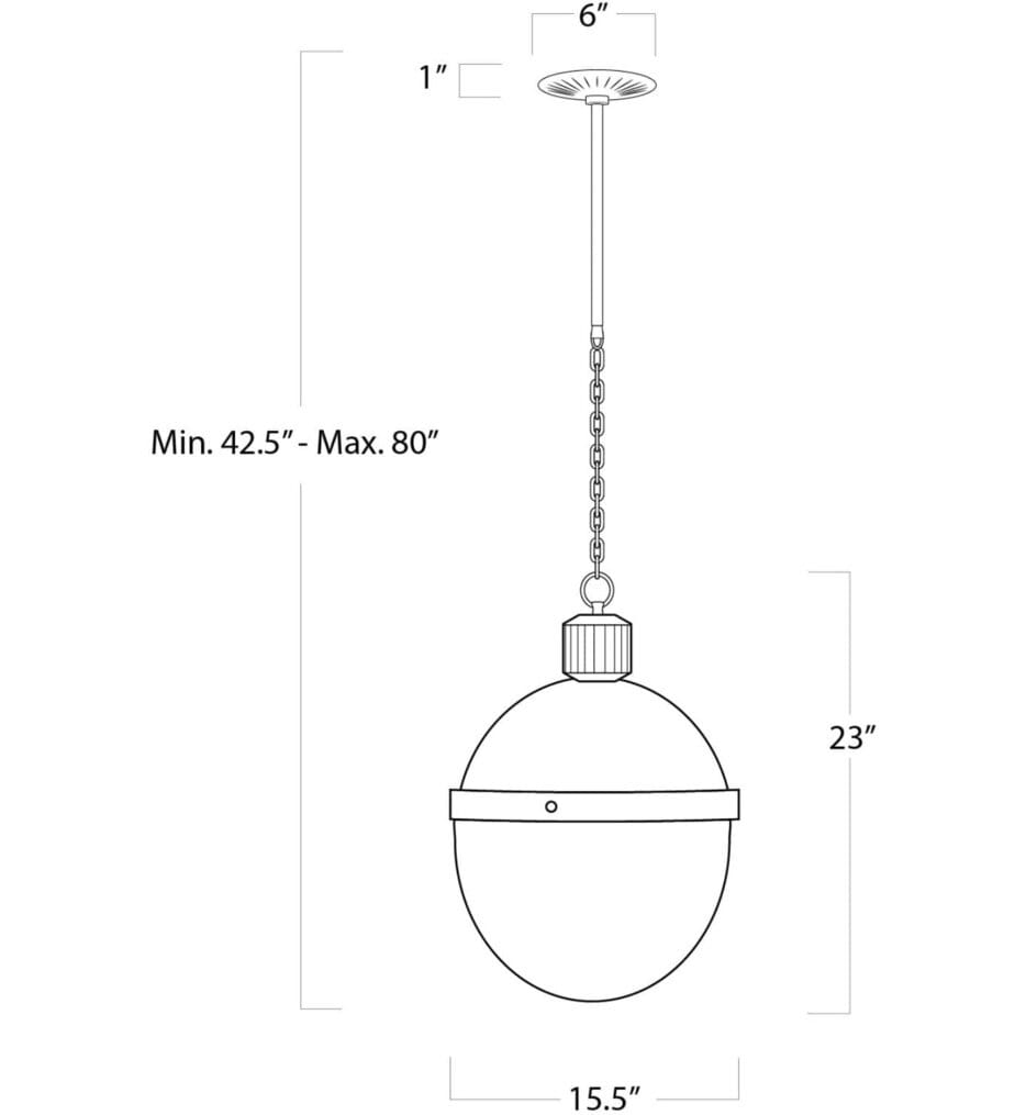 Regina Andrew - 16-1119BBNB - Otis 15.5" Pendant
