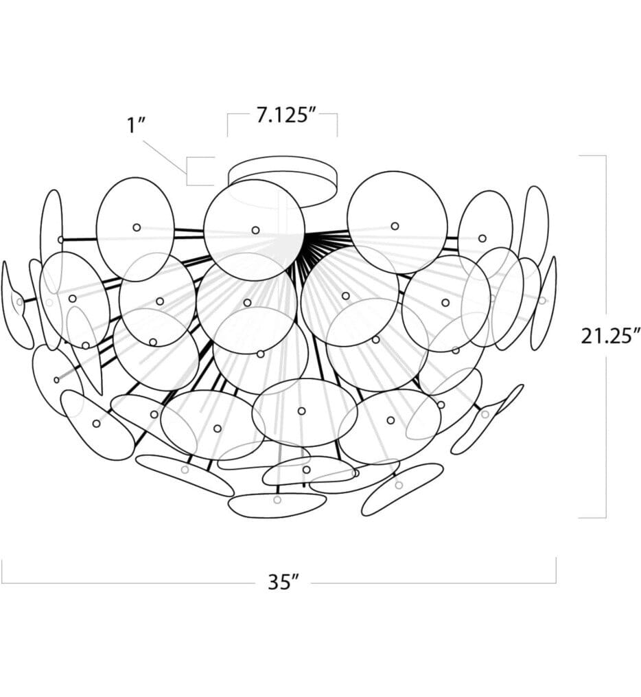 Regina Andrew - 16-1232CLR - Poppy 35" Flush Mount