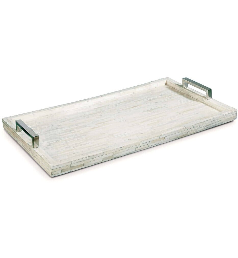 Regina Andrew - 20-1040 - White Bone and Nickel Tray