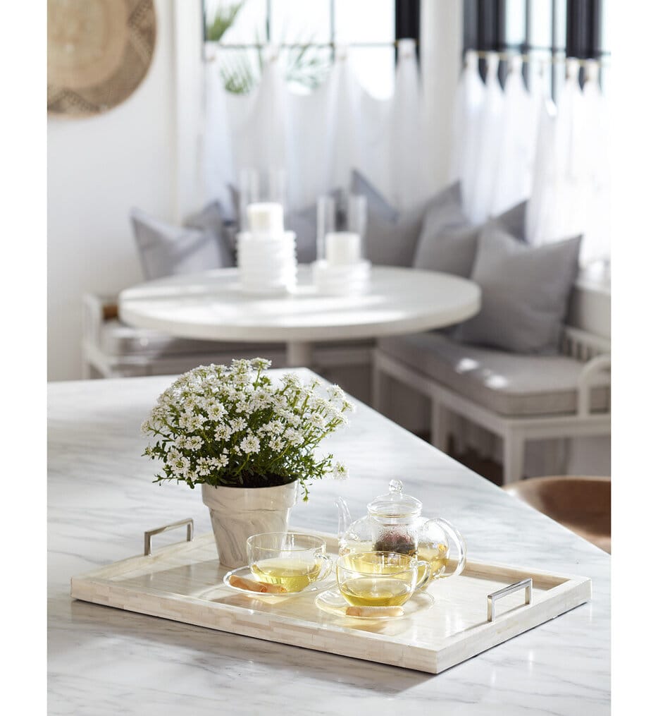 Regina Andrew - 20-1040 - White Bone and Nickel Tray