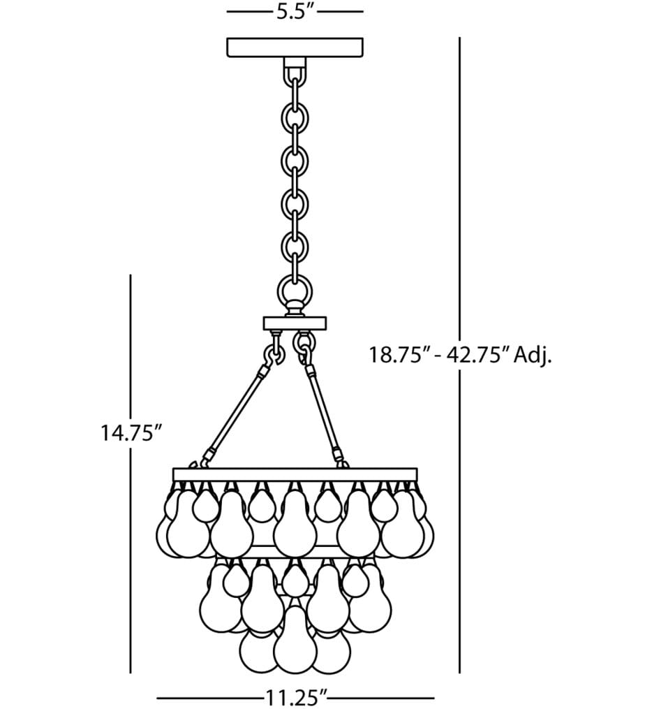 Robert Abbey - Bling 11.25" Chandelier