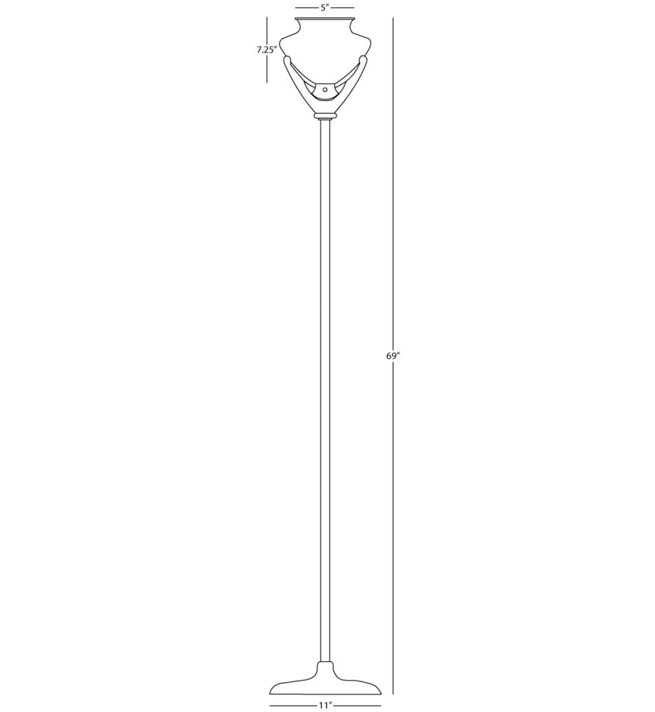Robert Abbey - 9824BRN - Beaux Arts 69" Floor Lamp