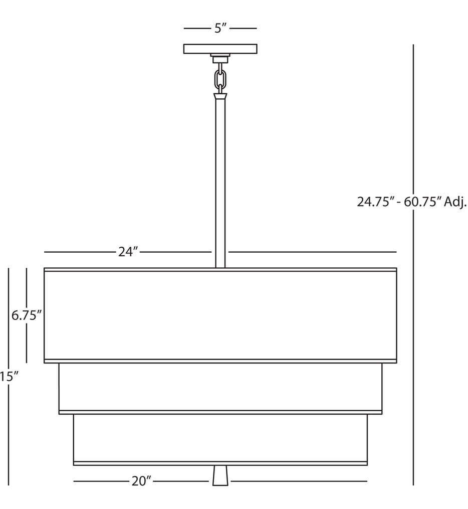 Robert Abbey - AW142 - Decker 24" Pendant
