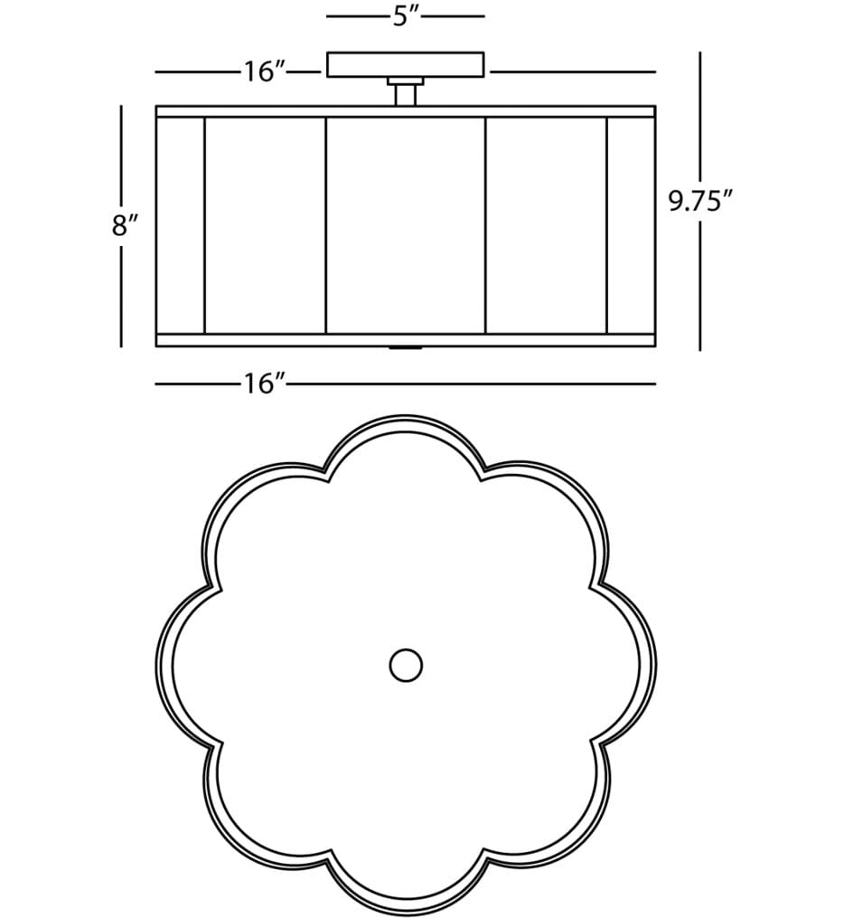 Robert Abbey - Axis 16" Flush Mount
